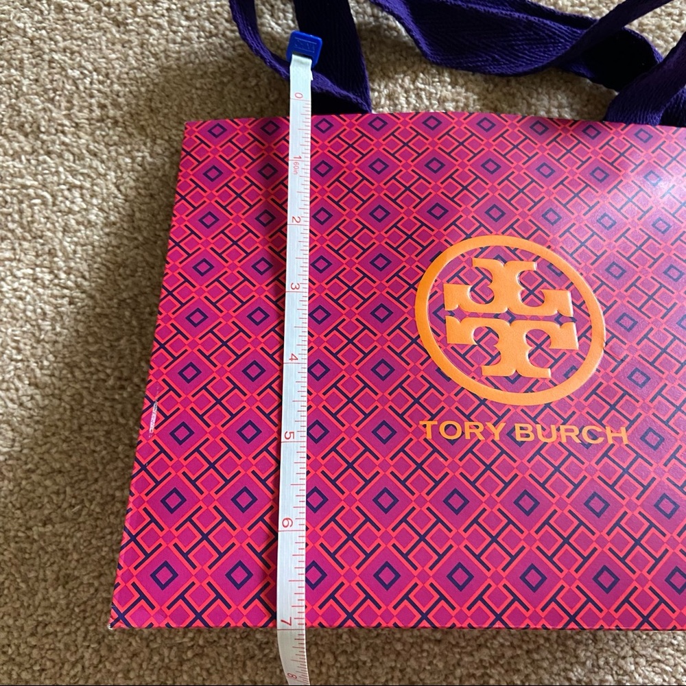 Tory Burch Pink Purple Shopping Tote Bag Measures 12 in x 9 in New! - Picture 5 of 6